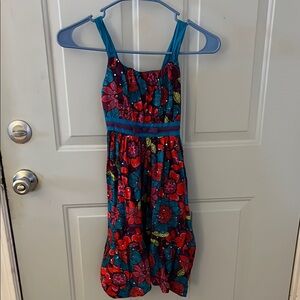 Floral Kids Dress in Vibrant Colors